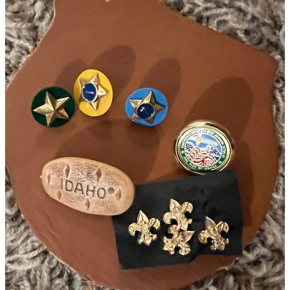 Vintage Boy Account Lot 1950-1970's 130+ Patches, Pins, Buckle, Scarf Clip - Picture 9 of 10